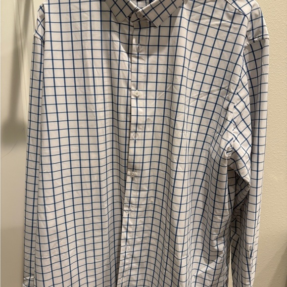 Mizzen+Main Leeward Blue and White Long Sleeve Button Down Shirt XXL Classic - Picture 1 of 2